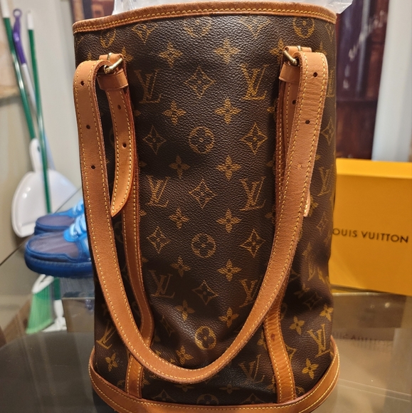 LOUIS VUITTON Bucket GM Shoulder Tote Bag SP0928 France Vintage - Picture 4 of 12
